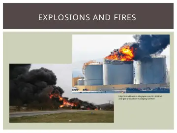 Slide 22: EXPLOSIONS AND FIRES
