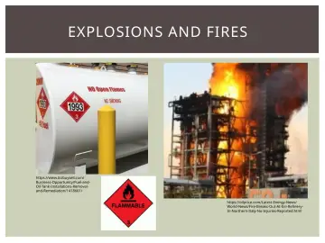 Slide 23: EXPLOSIONS AND FIRES