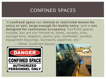 Slide 24: CONFINED SPACES