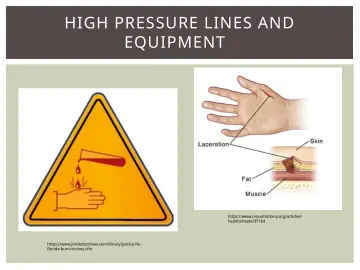 Slide 29: HIGH PRESSURE LINES AND EQUIPMENT