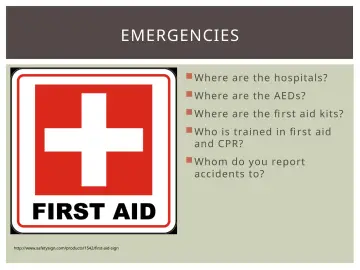Slide 35: EMERGENCIES