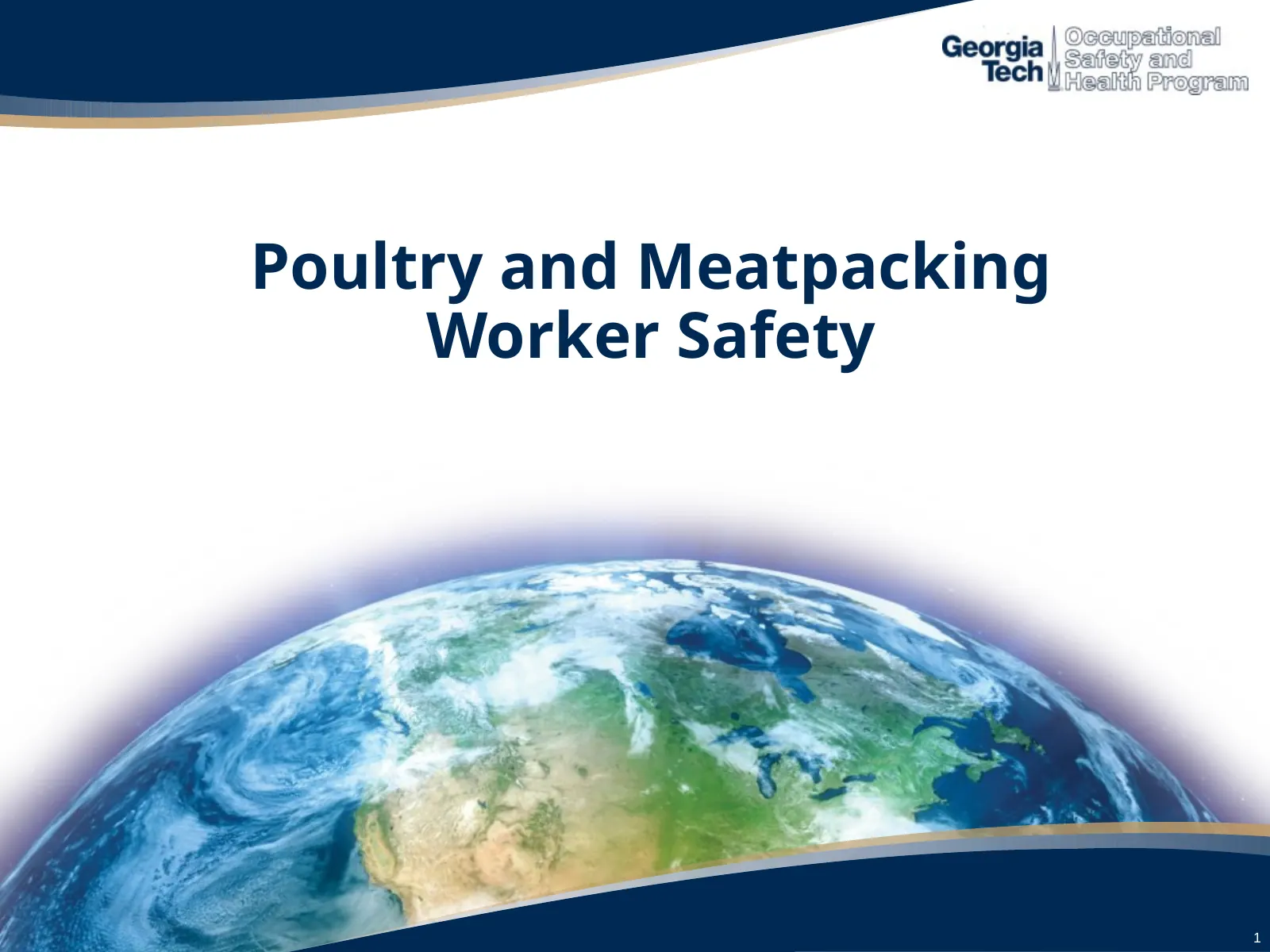 Poultry & Meatpacking Worker Safety, slide 1: Poultry and Meatpacking