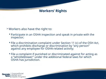 Slide 7: Workers’ Rights