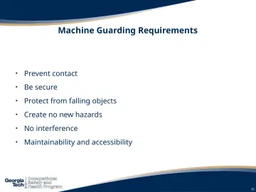 Slide 10: Machine Guarding Requirements