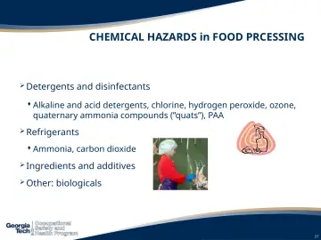 Slide 27: CHEMICAL HAZARDS in FOOD PRCESSING