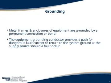 Slide 43: Grounding