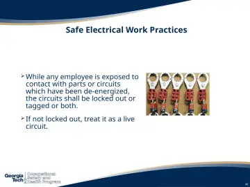 Slide 46: Safe Electrical Work Practices