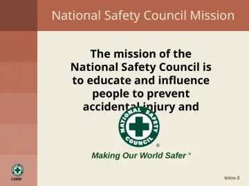 Slide 3: National Safety Council Mission