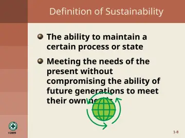 Slide 17: Definition of Sustainability