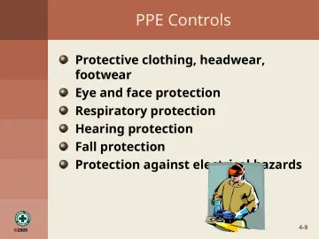 Slide 9: PPE Controls