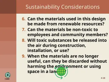 Slide 18: Sustainability Considerations