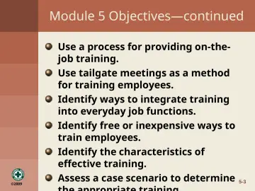 Slide 3: Module 5 Objectives—continued