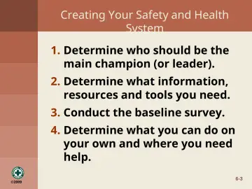 Slide 3: Creating Your Safety and Health