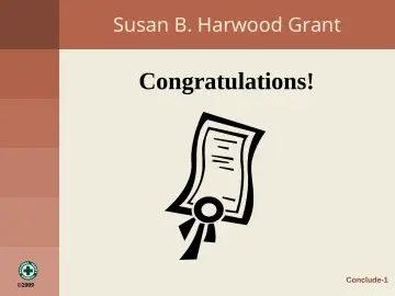 Slide 13: Susan B. Harwood Grant