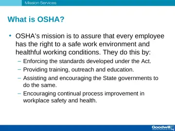 Slide 6: What is OSHA?