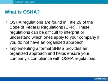 Slide 7: What is OSHA?