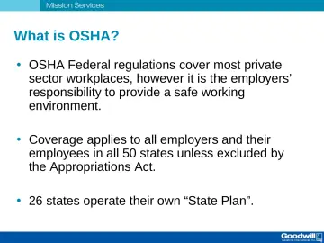 Slide 8: What is OSHA?