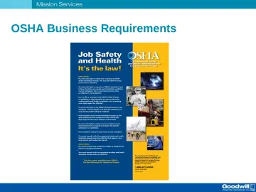 Slide 10: OSHA Business Requirements