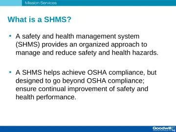 Slide 11: What is a SHMS?