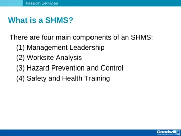 Slide 16: What is a SHMS?