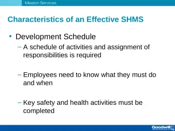 Slide 21: Characteristics of an Effective SHMS