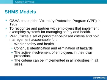 Slide 28: SHMS Models