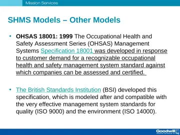 Slide 31: SHMS Models – Other Models