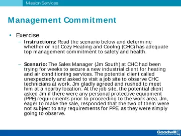 Slide 7: M anagement Commit ment