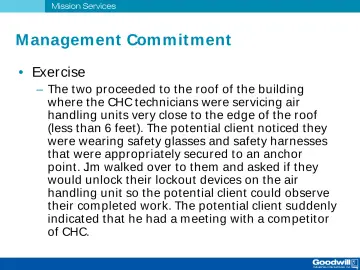Slide 8: M anagement Commit ment