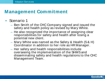 Slide 17: M anagement Commit ment
