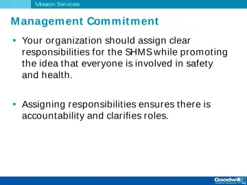 Slide 19: M anagement Commit ment