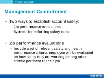 Slide 21: M anagement Commit ment