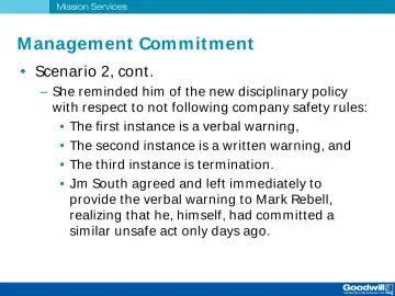 Slide 25: M anagement Commit ment