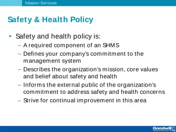 Slide 26: Safet y & Health Policy