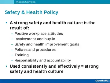 Slide 27: Safet y & Health Policy