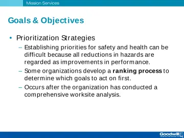 Slide 43: Goals & Object ives