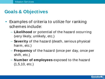 Slide 44: Goals & Object ives