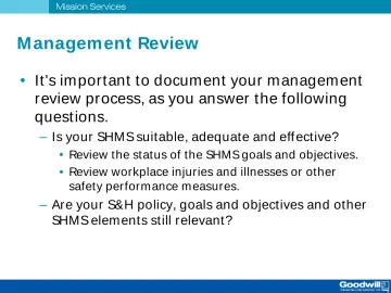 Slide 55: M anagement Review