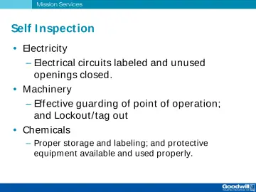 Slide 21: Self I nspection