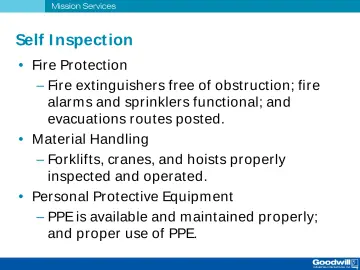 Slide 22: Self I nspection