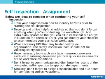Slide 24: Self I nspection - Assignment