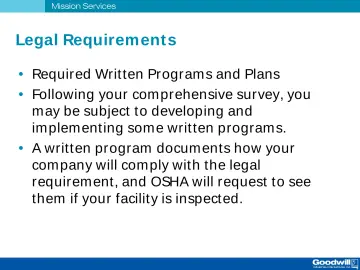 Slide 42: Legal Requirement s
