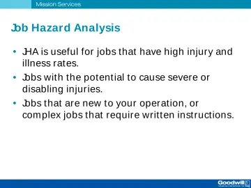 Slide 49: Job Hazard Analysis