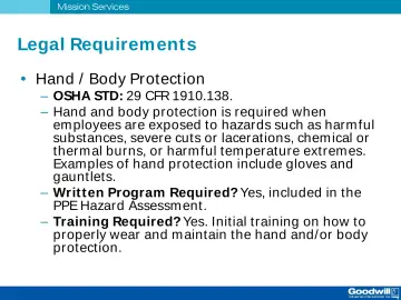 Slide 69: Legal Requirement s