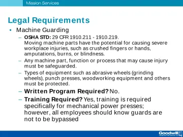 Slide 73: Legal Requirement s