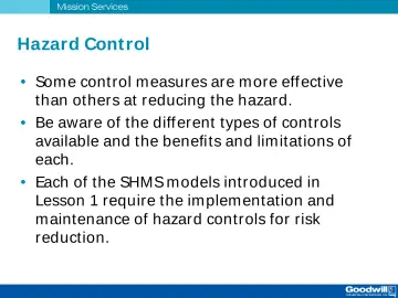 Slide 5: Hazard Control