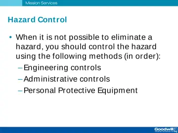 Slide 7: Hazard Control