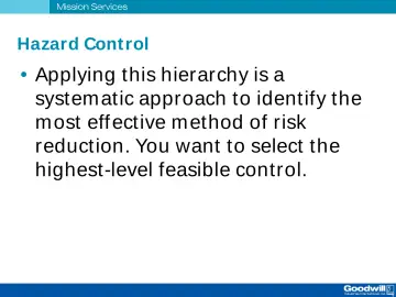 Slide 8: Hazard Control