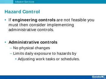 Slide 12: Hazard Control