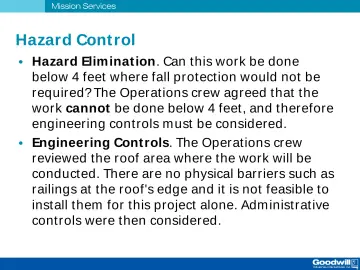 Slide 21: Hazard Control